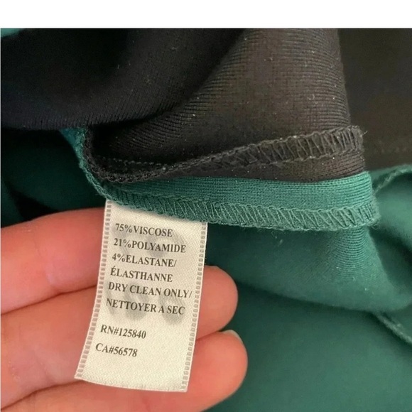 Intermix green black colorblock midi dress - Picture 8 of 9